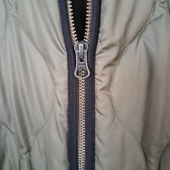 Everlane The ReNew Long Liner Quilted Coat Kalamata Green Oversized Wms Large - Picture 4 of 10